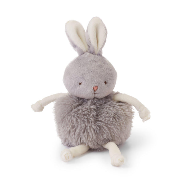 Bunny Plush Stuffed Animal - Roly Poly Bloom Gray - Limited Edition-Stuffed Animal-SKU: 101021 - Bunnies By The Bay