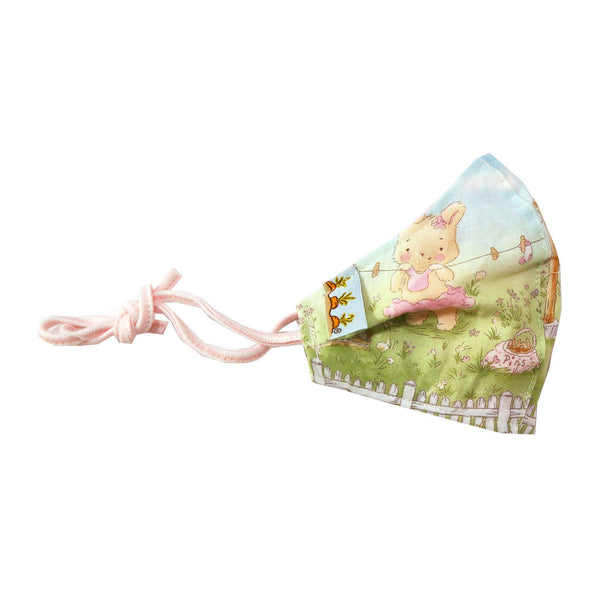 Child Cloth Face Mask - Garden Bunnies-Face Mask-SKU: 101154 - Bunnies By The Bay