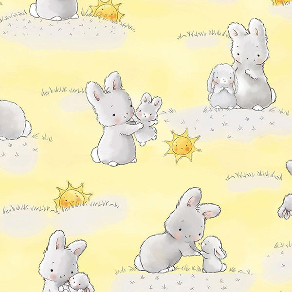 Image of Fabric - Bloom Little Star Collection - Bunnies & Suns - 1/4 yard-Fabric-Bunnies By The Bay-bbtbay