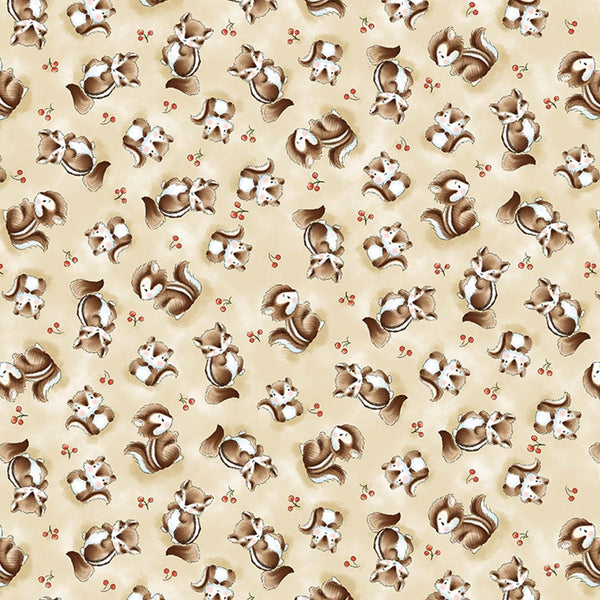 Image of Fabric - Camp Cricket Collection - Tossed Skunks - 1/4 yard-Fabric-Bunnies By The Bay-bbtbay